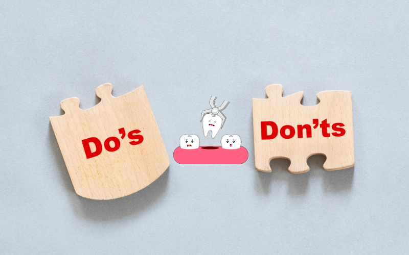 do and don’ts before and after tooth extraction