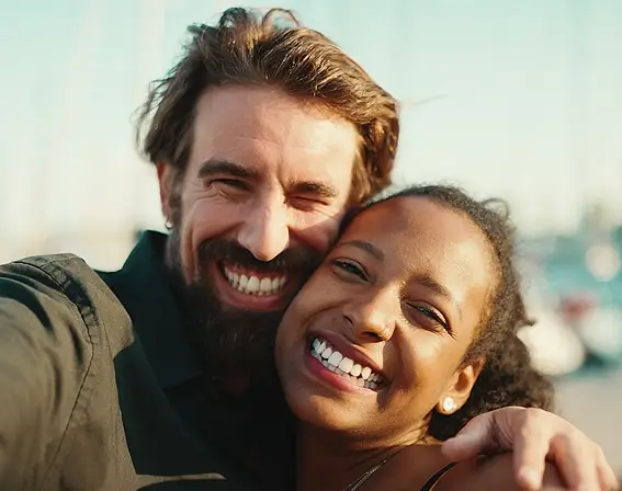 Happy Couple with Cosmetic Dentist Bellevue